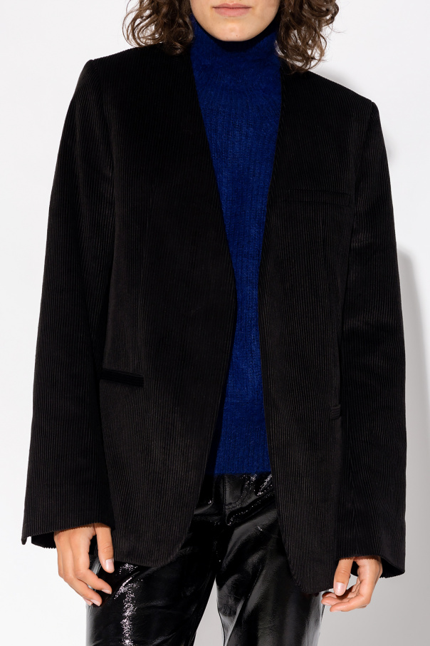 【TOTEME】viscose corduroy blazer Black Corduroy blazer TOTEME - Embroidered Cotton Contrast
